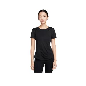 CAMISETA MANGA CORTA MUJER W NK FAST DF SS TOP - BLACK/(REFLECTIVE SILV), M