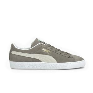HOMBRE SUEDE CLASSIC XXI - STEEL GRAY-PUMA WHITE, 10.5