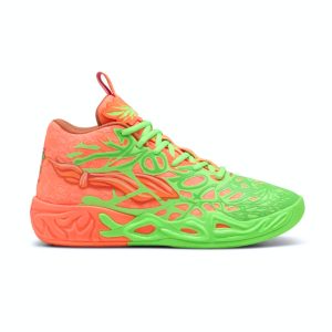 FLURO GREEN PES-PUMA GREEN-BRIGHT AQUA-ORANGE GLOW