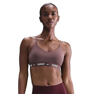 TOP BRA MUJER W NK DF INDY LGT SPT BRA - TATTOO/TATTOO/(WHITE), M